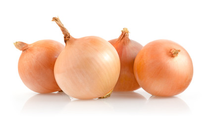Onions Isolated on White Background