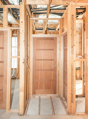 Obraz na płótnie Canvas Interior of construction home