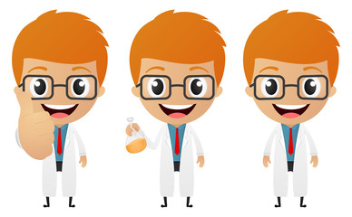 young scientist cartoon