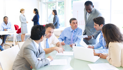 Obraz premium Group of Business People Meeting in the Office