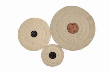 Cloth buffer wheel  isolated on white background