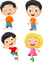 Happy children cartoon