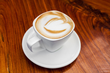 Cup of latte coffee