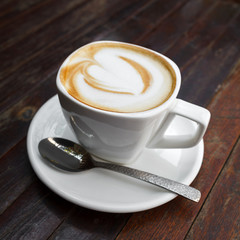 Cup of latte coffee