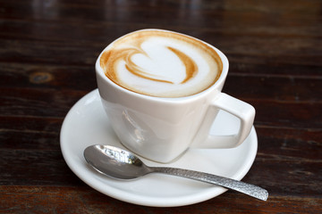 Cup of latte coffee