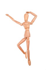 wood model figure dancing
