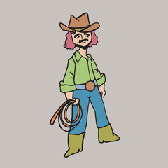 Cowboy with rope