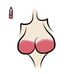 Female breast sketch for your design