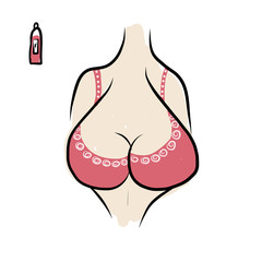 Female breast sketch for your design