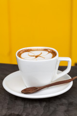 Cup of latte coffee
