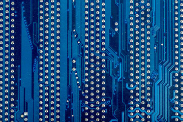 Close up of computer circuit motherboard