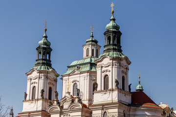 Fototapeta na wymiar Prague Saint Nicholas church