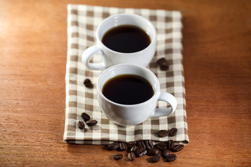 Two cups of espresso