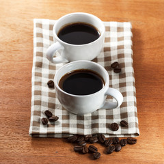 Two cups of espresso