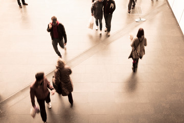 People waling - processed colors