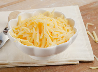Cheese on wooden table
