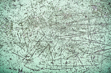 Scratched green surface