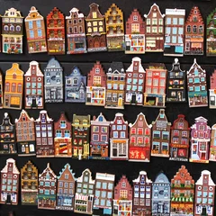 Fotobehang Amsterdam - façades (magnets) © Brad Pict