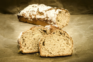 Close-up of traditional bread.
