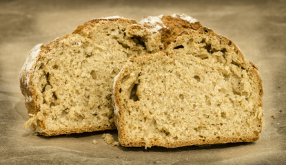 Close-up of traditional bread.