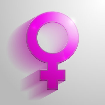 glossy female symbol