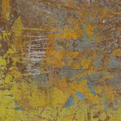 3d abstract grunge yellow wall background