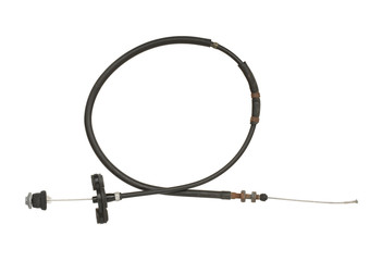 Accelerator control cable isolated on white background