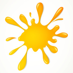 Vector Illustration of a Yellow Splash - 62674017