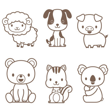 動物　イラスト　セット