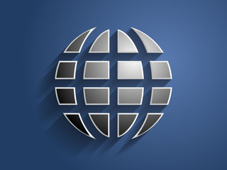 3d Vector illustration of a eye icon