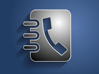 3d Vector illustration of  contacts book icon