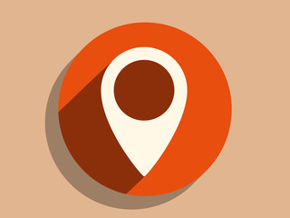 Flat long shadow icon of