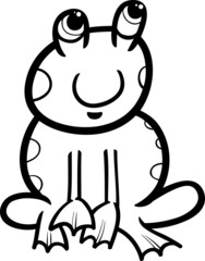 frog cartoon coloring page