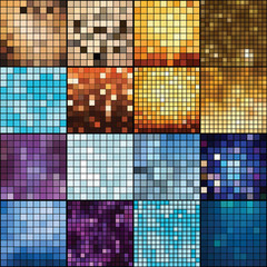 Fototapeta premium Mosaic vector backgrounds.