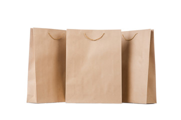 Shopping bags isolated on the white