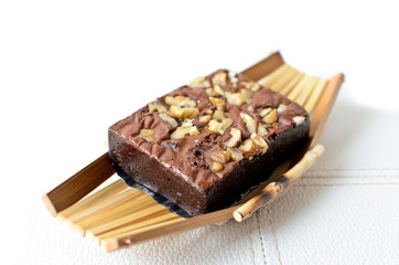 Almond chocolate brownie