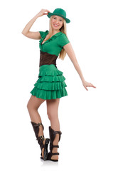 Woman in saint patrick concept