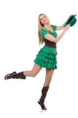 Woman in saint patrick concept