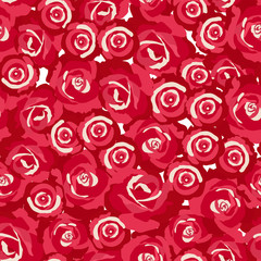 seamless pattern of rosebuds