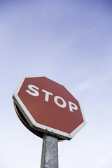 Stop sign outdoors