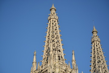 detalle de las Puntas de las torres de la Catedral de Burgos