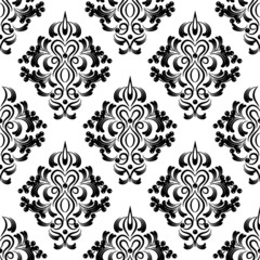 vector seamless backdrop. damask pattern. flower wallpaper