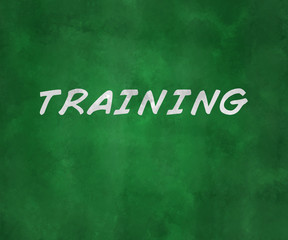 Fototapeta premium Training Green Chalk Board