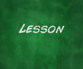 Fototapeta premium Lesson on Green Chalk Board