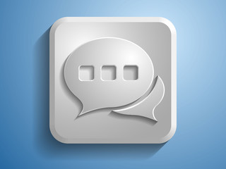 3d Vector illustration of speech icon