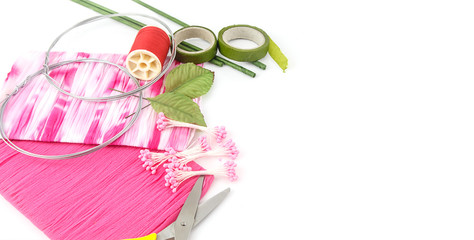 Set of artificial flower tools