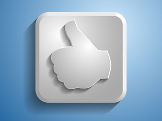 3d Vector illustration of ok icon