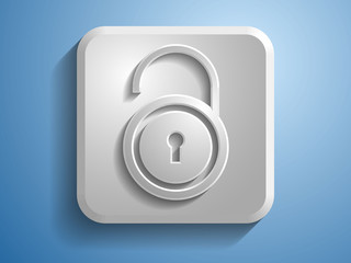 3d Vector illustration of a lock icon