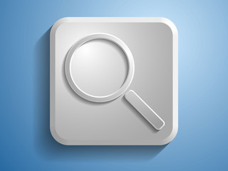 3d Vector illustration of loupe icon