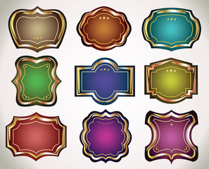 Set of vintage labels and stickers to gifts.